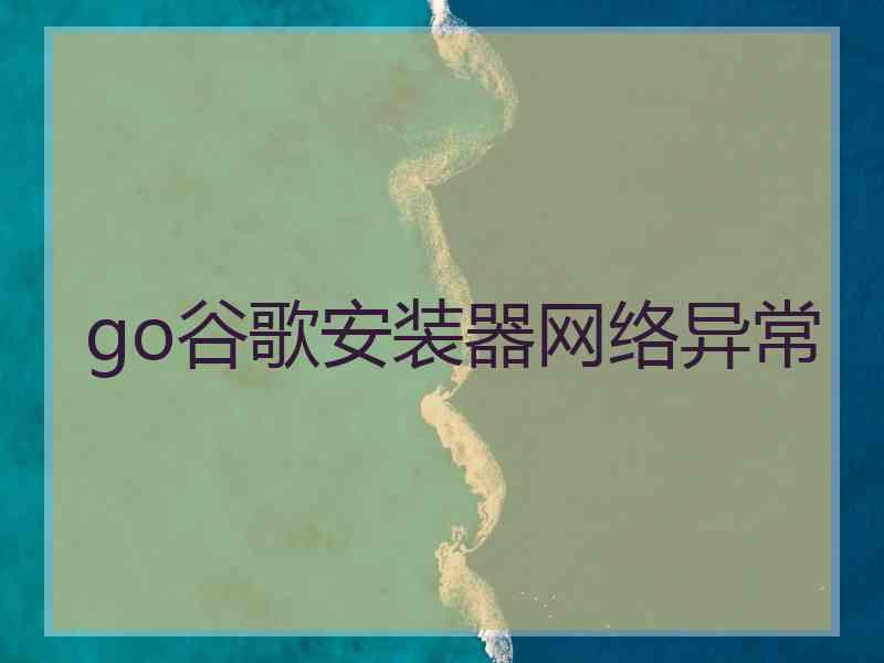 go谷歌安装器网络异常